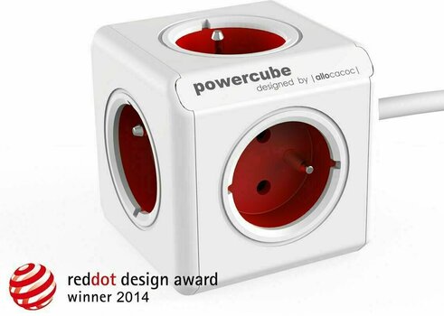 Przewód zasilający PowerCube Extended Czerwony 150 cm Red - 4