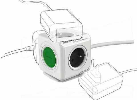 Virtajohto PowerCube Extended Valkoinen 150 cm Switch - 2