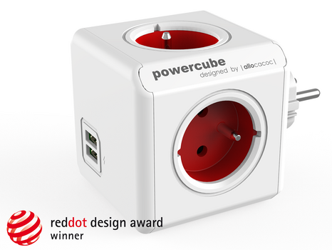Strømkabel PowerCube Original Rød USB - 3
