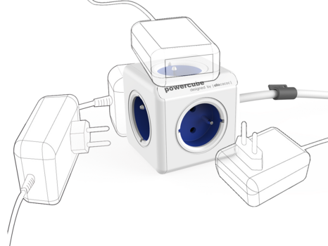 Strømkabel PowerCube Extended Blå 150 cm Blue - 2