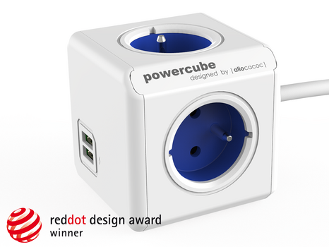 Strømkabel PowerCube Extended Blå 150 cm USB - 3