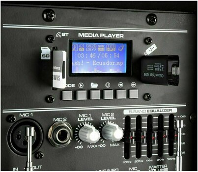 Sistema PA alimentato a batteria Vonyx AP1500PA 2xUHF MP3 BT - 7