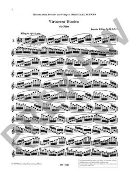 Note Musikverlag Zimmermann 30 Virtuoso Studies Op.75 For Flute - Book 1 Note - 2