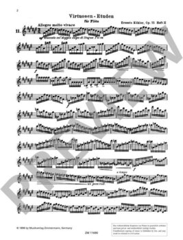 Note Musikverlag Zimmermann 30 Virtuoso Studies Op.75 For Flute - Book 2 Note - 2