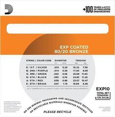 Струни за акустична китара D'Addario EXP10 Струни за акустична китара - 2