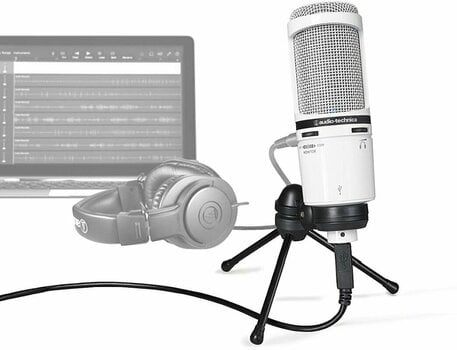 USB mikrofon Audio-Technica AT2020USB+ White - 3