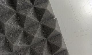 Absorberende skumpanel Mega Acoustic PA-PMP5 115x195x5 Dark Gray Absorberende skumpanel (Skadet) - 3