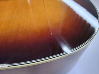 electro-acoustic guitar Yamaha FGC-TA Brown Sunburst electro-acoustic guitar (Damaged) - 3