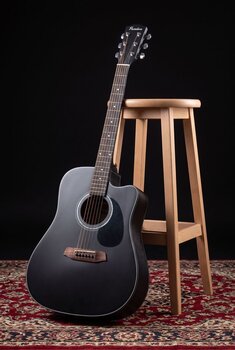 Dreadnought Guitar Pasadena PDC-100 Black Dreadnought Guitar (Damaged) - 14
