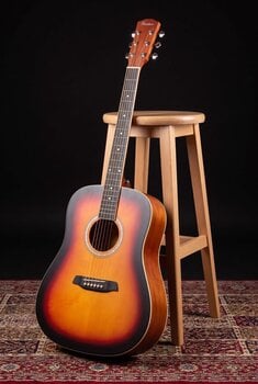 Dreadnought Guitar Pasadena PD-10 Vintage Sunburst Dreadnought Guitar - 9