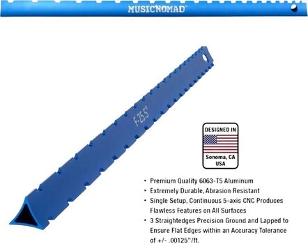 Tool for Guitar MusicNomad Tri-Beam 3'n 1 Dual Notched Straight Edge & Precision Tool for Guitar - 2