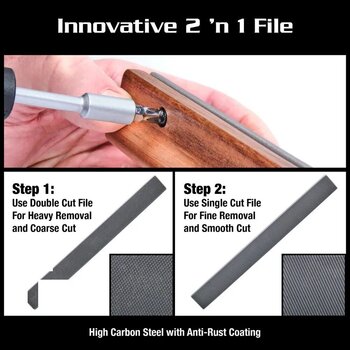 Tool for Guitar MusicNomad MN832 2 'n 1 Fret Beveling Replacement File for B-File Tool for Guitar - 2