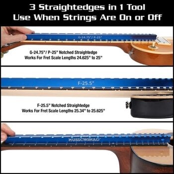 Alat za održavanje gitare MusicNomad S-File MN850 Diamond Coated, Safe Zone Guitar Fret Crowning File Alat za održavanje gitare - 7