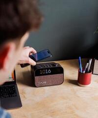 Radio Alarm Clock
 Pure Audio Moment Charge Coffee Black Radio Alarm Clock - 5
