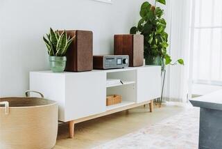 Desktop Music Player Pure Audio Classic Stereo Coffee Black/Walnut Desktop Music Player - 5