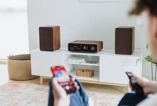 Desktop Music Player Pure Audio Classic Stereo Coffee Black/Walnut Desktop Music Player - 7