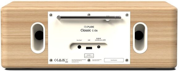 Stoni muzički player Pure Audio Classic C-D6 Cotton White/Oak Stoni muzički player - 4