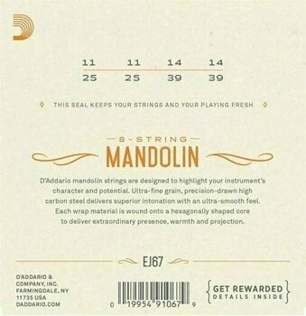 Cordes de mandolines D'Addario EJ67 - 2