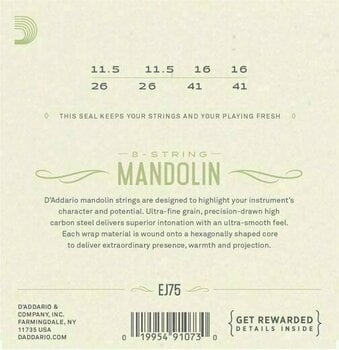 Snaren voor mandoline D'Addario EJ75 - 2