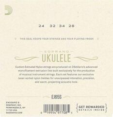 Cuerdas para ukelele soprano D'Addario EJ65S Cuerdas para ukelele soprano - 1