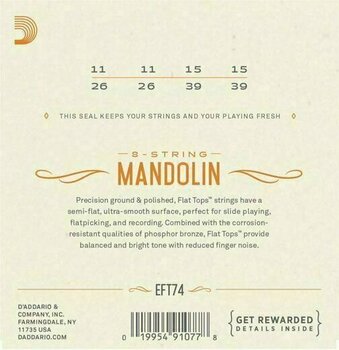 Struny pro mandolínu D'Addario EFT74 - 2