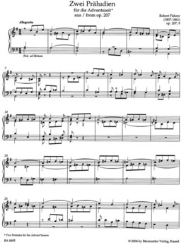 Note Bärenreiter Christmas for Organ Note - 2