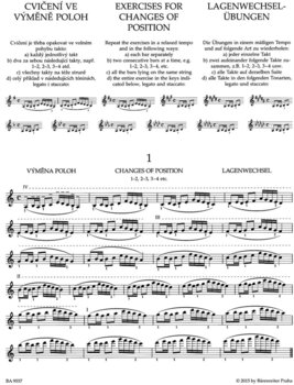 Note Bärenreiter Výměny poloh a průprava ke cvičení stupnic op. 8 Note - 2