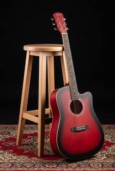 Dreadnought Guitar Pasadena PDC-10 Red Burst Dreadnought Guitar - 9