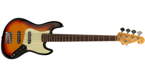 5 strunska bas kitara SX SJB62/5 Premium SET 3-Tone Sunburst 5 strunska bas kitara - 3