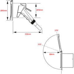 Marine Shower Nuova Rade Shower Case + Hose 3m Marine Shower - 1