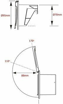 Prysznic do łodzi Nuova Rade Case for Shower Head, Round, with Lid White - 2