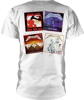 T-Shirt Metallica Faces First Four Albums White S T-Shirt - 2