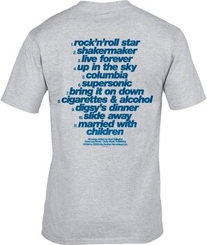 T-shirt Oasis Definitely Maybe Tracklistning Grey L T-shirt - 2