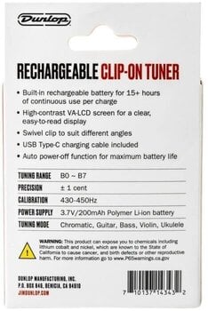 Clip Τιούνερ Dunlop DTC3 Clip Τιούνερ - 6
