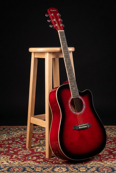 Dreadnought Guitar Pasadena PDC-10 Red Burst Dreadnought Guitar - 10