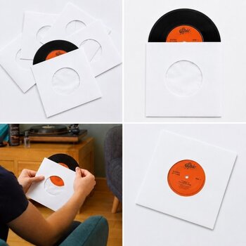Veske/etui til LP-plater Legend Vinyl LV28 Vinyl Record Sleeves (7" Vinyl) 25 White - 8