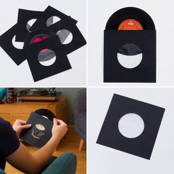 Veske/etui til LP-plater Legend Vinyl LV29 Vinyl Record Sleeves (7" Vinyl) 25 Black - 5