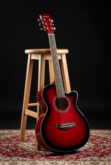 Jumbo Guitar Pasadena SG026C-38 Red Sunburst Jumbo Guitar - 5