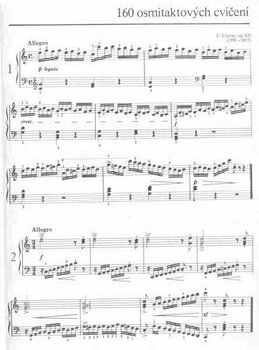 Noty pre skupiny a orchestre Carl Czerny 160 osmitaktových cvičení op. 821 Noty - 2