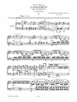 Noder til bands og orkestre Antonín Dvořák Koncert pro violoncello a orchestr h moll op. 104 Musik bog - 5