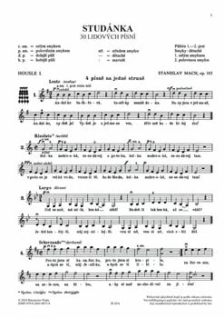 Bladmuziek voor strijkinstrumenten Stanislav Mach Studánka (30 českých lidových písní v úpravě pro sólové housle s doprovodným hlasem druhých houslí) Muziekblad - 2