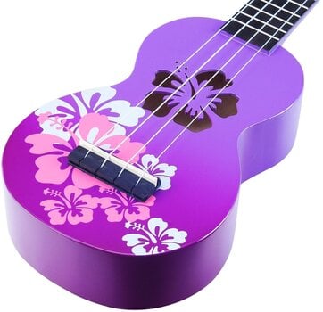 Sopran Ukulele Mahalo Hibiscus Standard SET Hibiscus Purple Burst Sopran Ukulele - 4