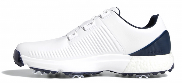 Herren Golfschuhe Adidas Adipower 4Orged Boa Mens Golf Shoes Cloud White/Collegiate Red/Collegiate Navy UK 11 - 2