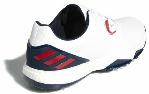 Herren Golfschuhe Adidas Adipower 4Orged Boa Mens Golf Shoes Cloud White/Collegiate Red/Collegiate Navy UK 11 - 4