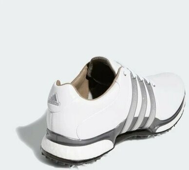 Chaussures de golf pour hommes Adidas Tour360 XT Mens Golf Shoes Cloud White/Silver Metallic/Dark Silver Metallic UK 8,5 - 4