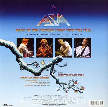 Disco de vinilo Asia - Heat Of The Moment / Only Time Will Tell - Live In Tokyo 2007 (Limited Edition) (Orange Coloured) (10" SP) - 2