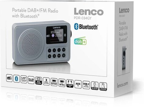 Radio digital DAB + Lenco PDR-034GY Grey Radio digital DAB + - 9
