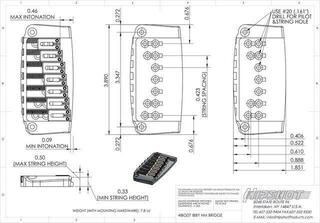Gitarski most Hipshot 7 Sring Ibby HM Ibanez Gold Gitarski most - 2