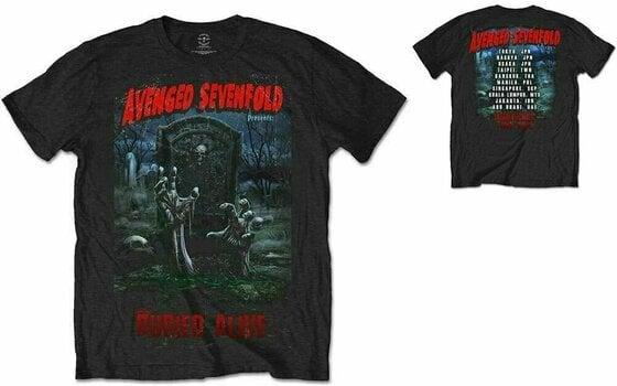 Skjorte Avenged Sevenfold Skjorte Unisex Buried Alive Tour 2012 Black M - 3