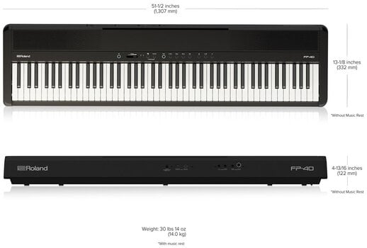 Digitālās skatuves klavieres Roland FP-40 Digitālās skatuves klavieres Black - 10